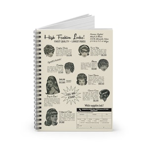 Throwback Journal / Black Girl Magic Note Pad / Retro Wig Ad Spiral Notebook