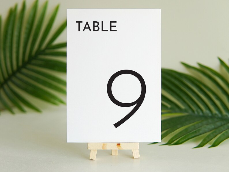 Printable Table Number Cards for Wedding Editable Wedding Table Number ...