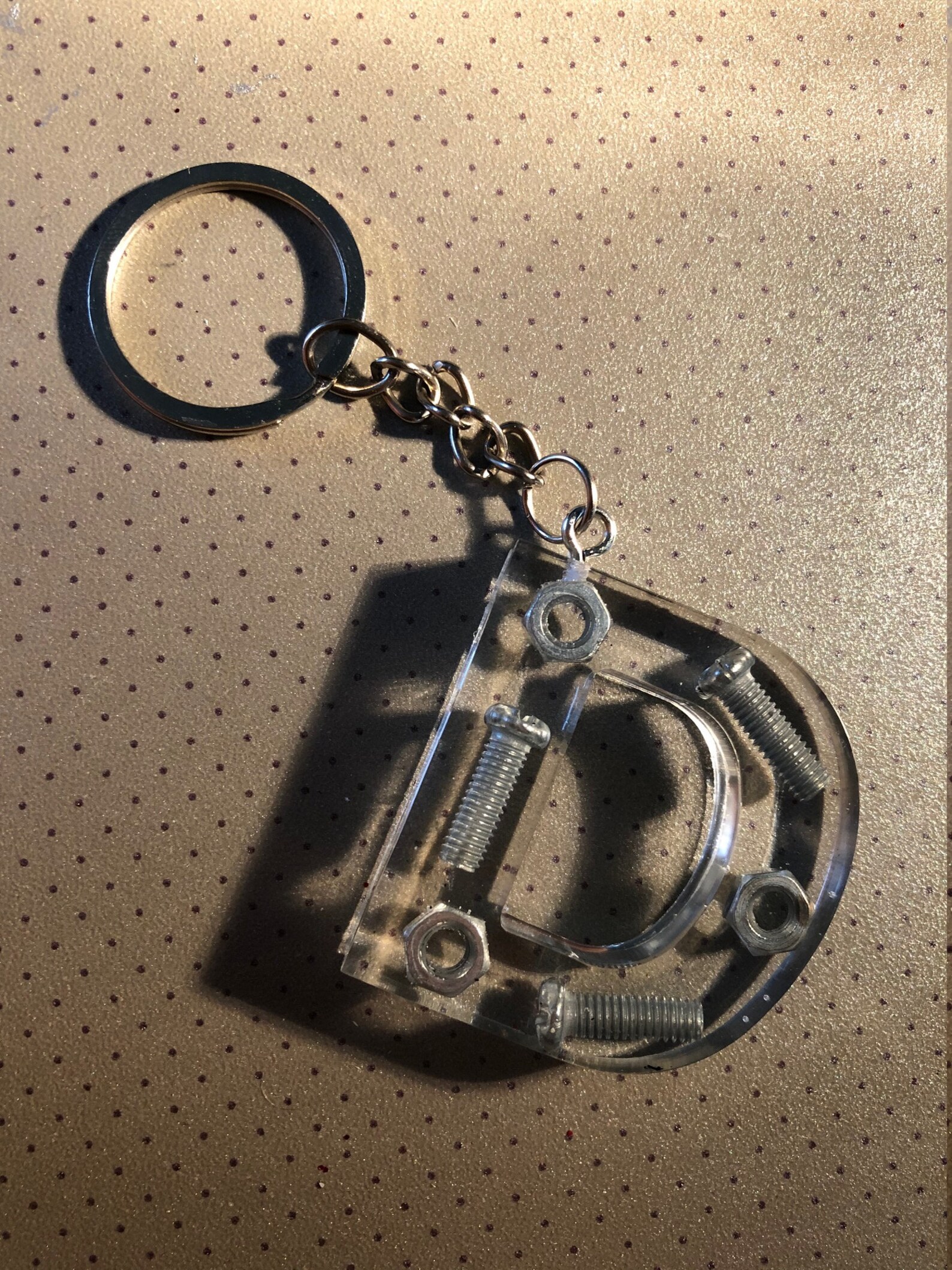 Resin Initial Nuts & Bolts Keyring Fathers Day Birthdays Etsy
