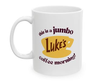 Jumbo Coffee Morning Mug | Gilmore Girls Inspired Lukes Diner Mug | Funny Coffee Lover Gift |  Cozy Aesthetic Mug