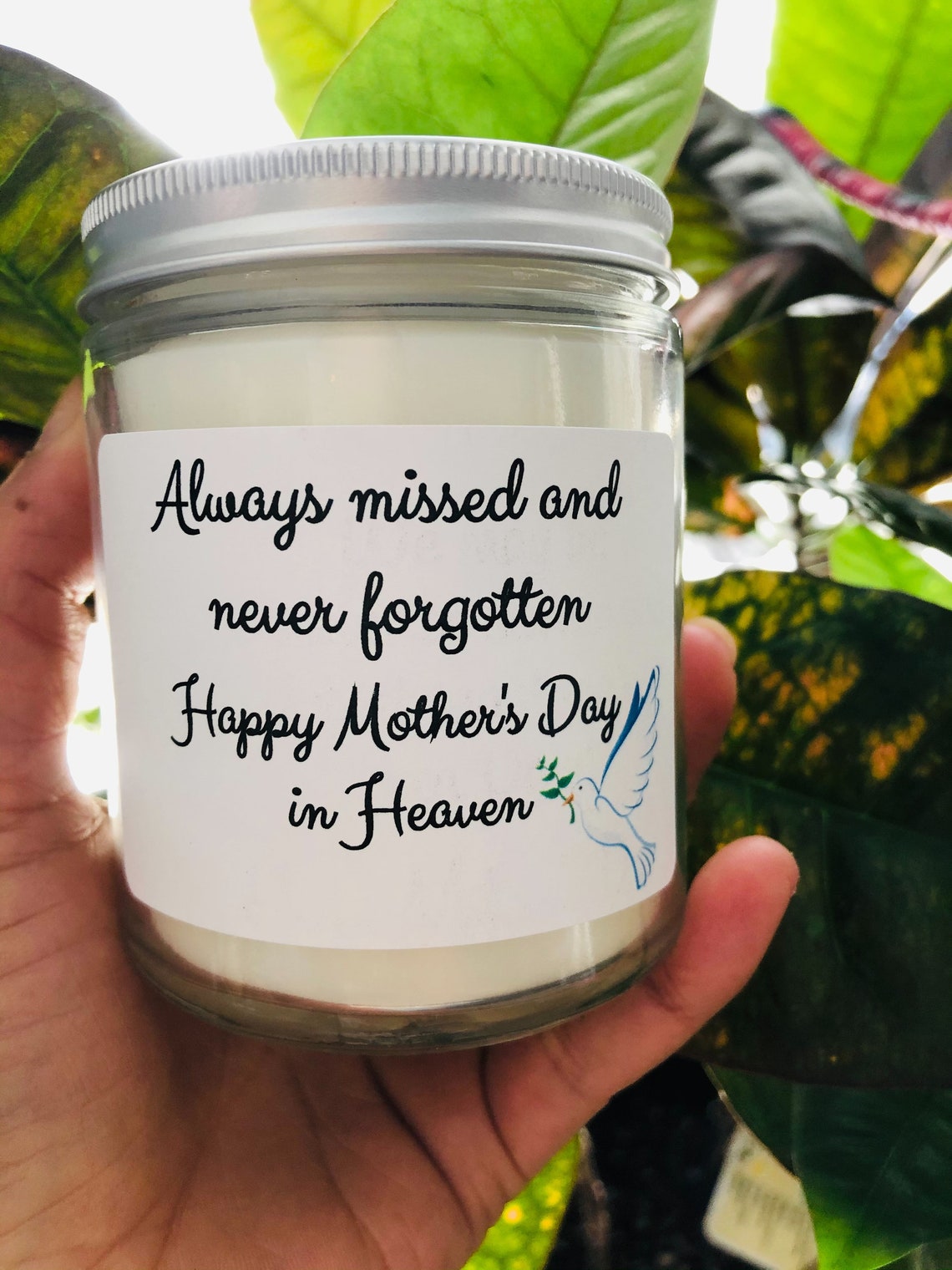 Happy Mother's Day in Heaven Candle I miss you mom Etsy