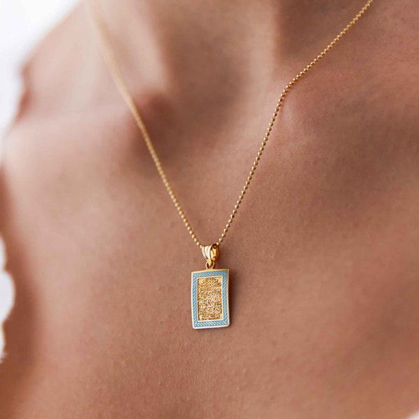 Gold Frame Necklace Etsy