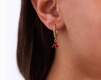 PETITE UNDYED 14k GF OX RED BLOOD SARDINA & SOUTH SEA RED CORAL BALL EARRINGS PETITE UNDYED 14k GF OX RED BLOOD SARDINA & SOUTH SEA RED CORAL BALL EARRINGS