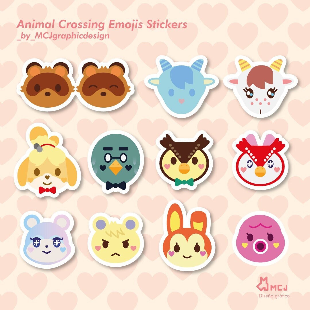 Customizable Animal Crossing Stickers Stickers for Nintendo Etsy