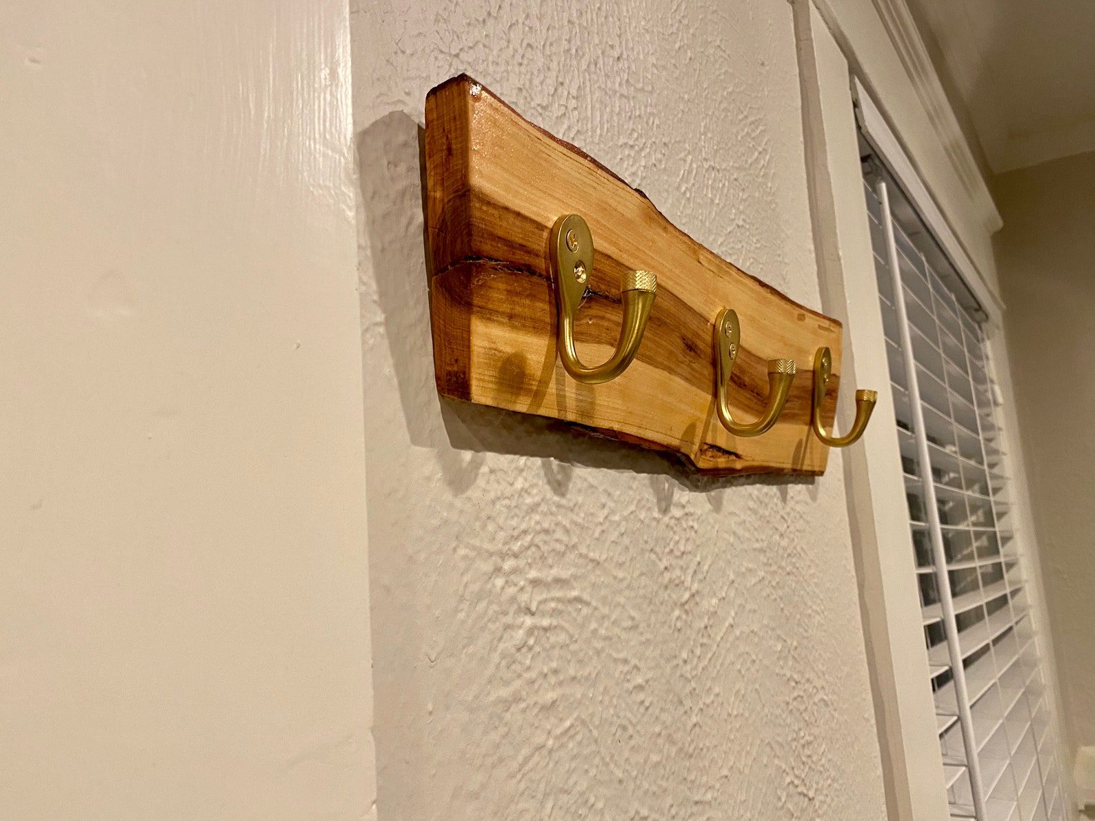 Live Edge Coat Hanger Etsy