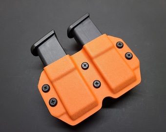 Dual OWB Single Stack / 1.5 Stack Magazine Carrier for 9mm/.40cal