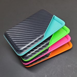 Cartera Kydex - Fibra de carbono negra sobre color (varios colores disponibles)