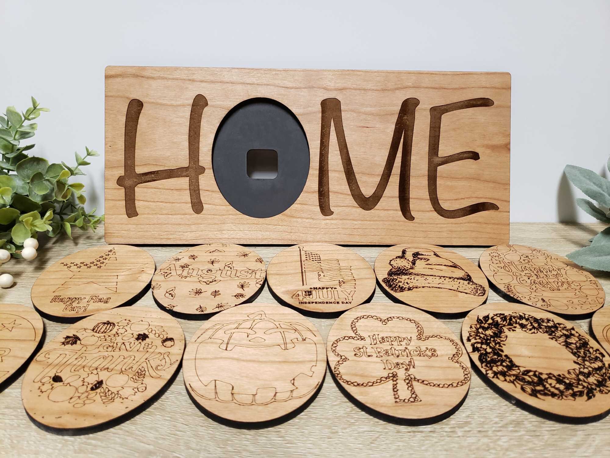Download Laser SVG File Interchangeable Home Sign Board Digital | Etsy