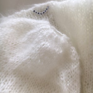 Mohair Cardigan with Personalized tag