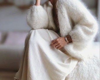 mohair white sweater
