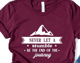 Bergreise T-Shirt, inspirierendes Zitat