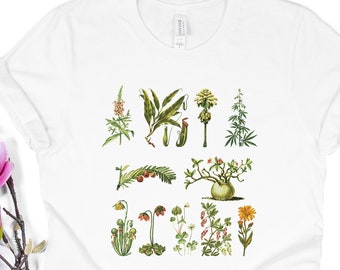 Vintage Wildblumen Unisex T-Shirt, Blumenmuster