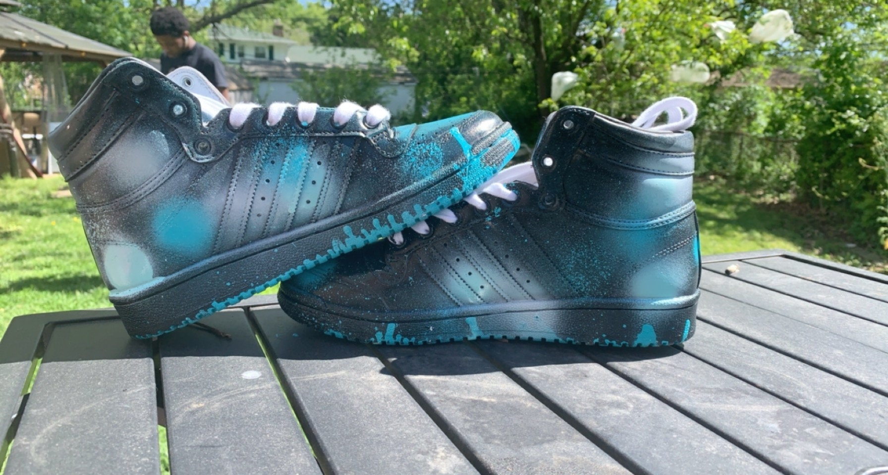 Spray Painted Sneakers Etsy