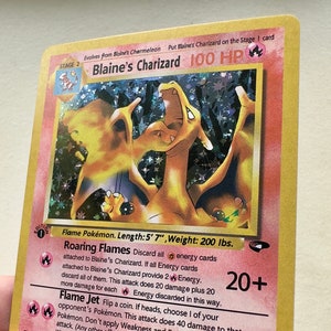 Proxy Blaine's Charizard Gym Challenge Holo 1e editie Pokemon-kaartbasisset