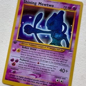 Proxy Shining Mewtu Holo 1st Edition Pokemon Karte Neo Destiny