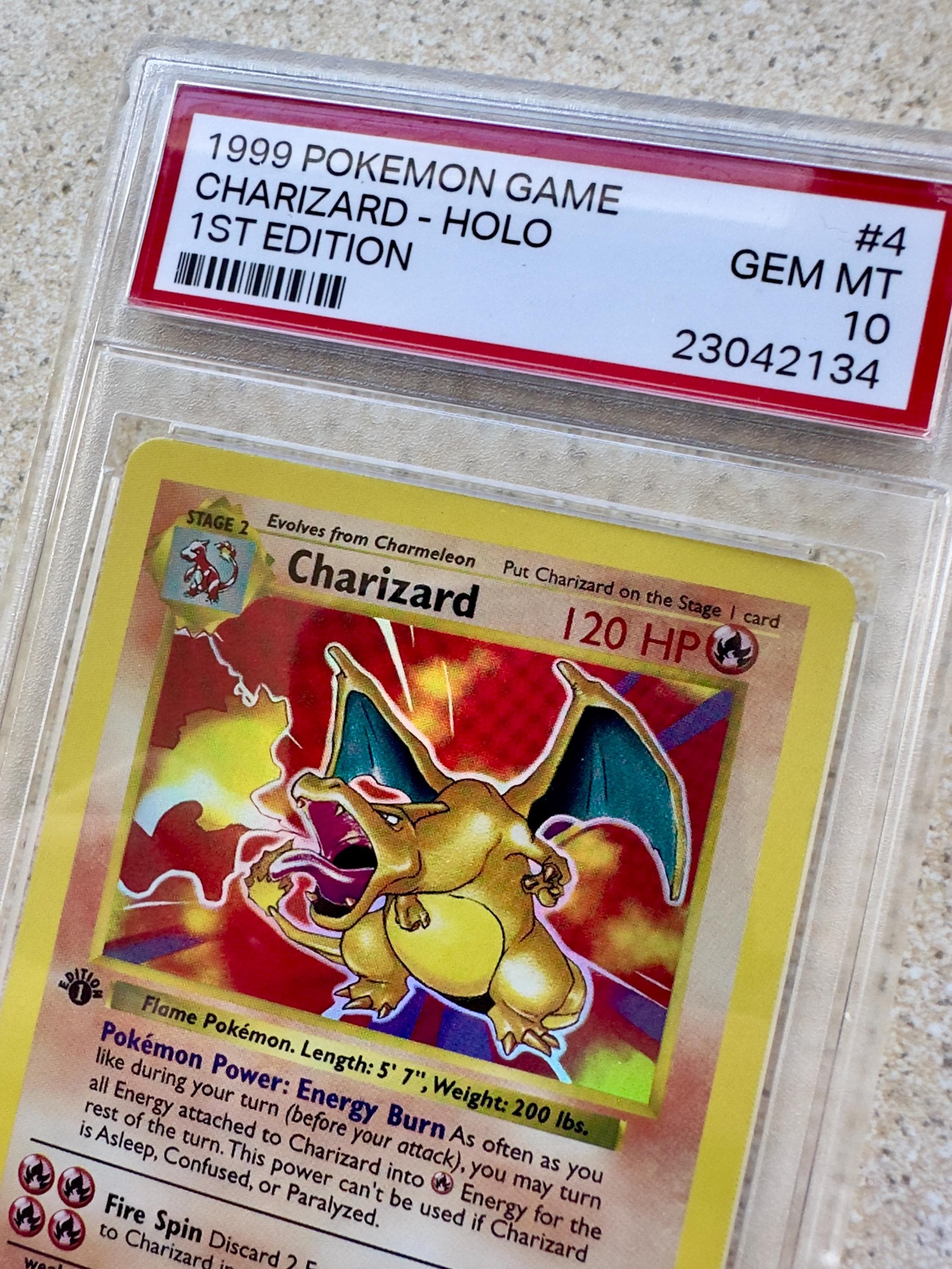 PSA鑑定品　Charizard　ベースセット　リザードン　psa5　匿名発送 プロキシ スラブ リザードン ベースセット 1st Edition シャドウレス