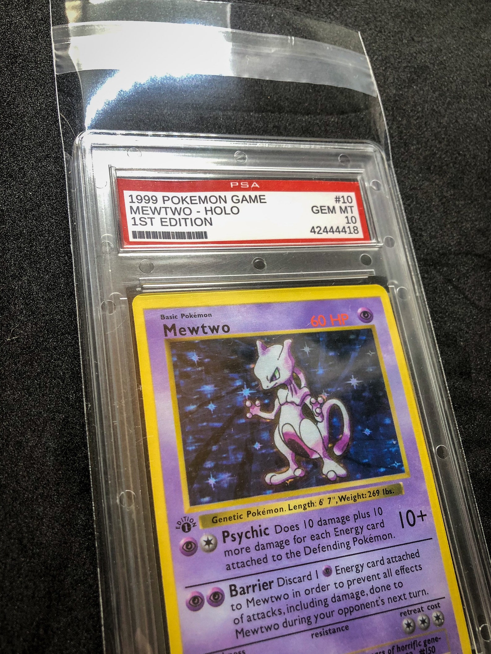 PSA 1st Edition Shadowless Mewtwo Base Set 1 Pokemon Card | Etsy