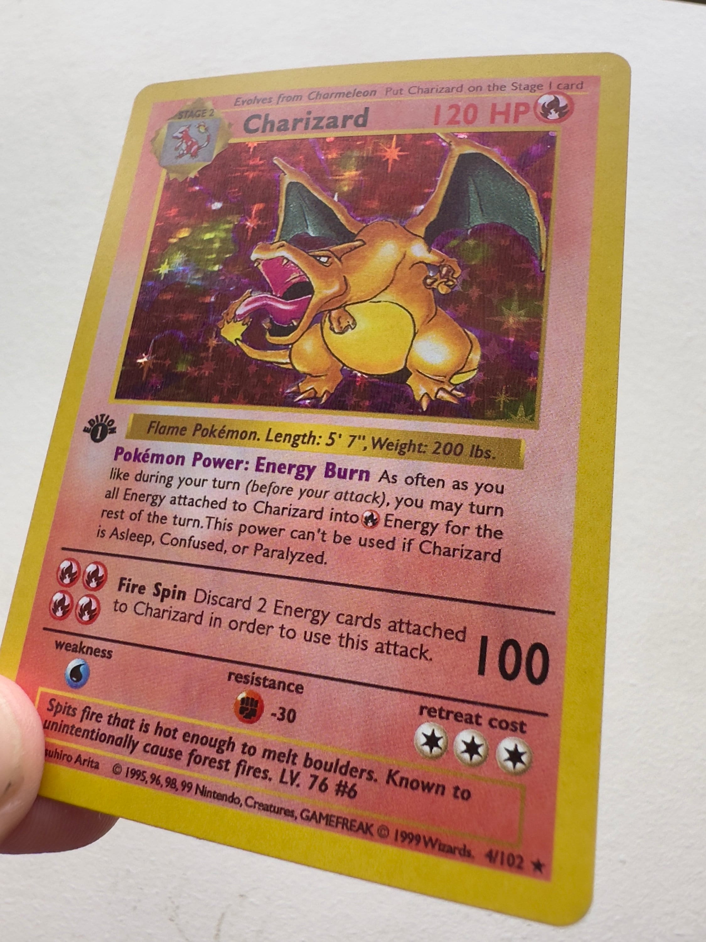 ポケモンカードゲーム Pokmon TCG BaseSet 1st Edition Charizard Pokémon 1st Edition CHARIZARD Base Set 1st Edition CUSTOM GOLD