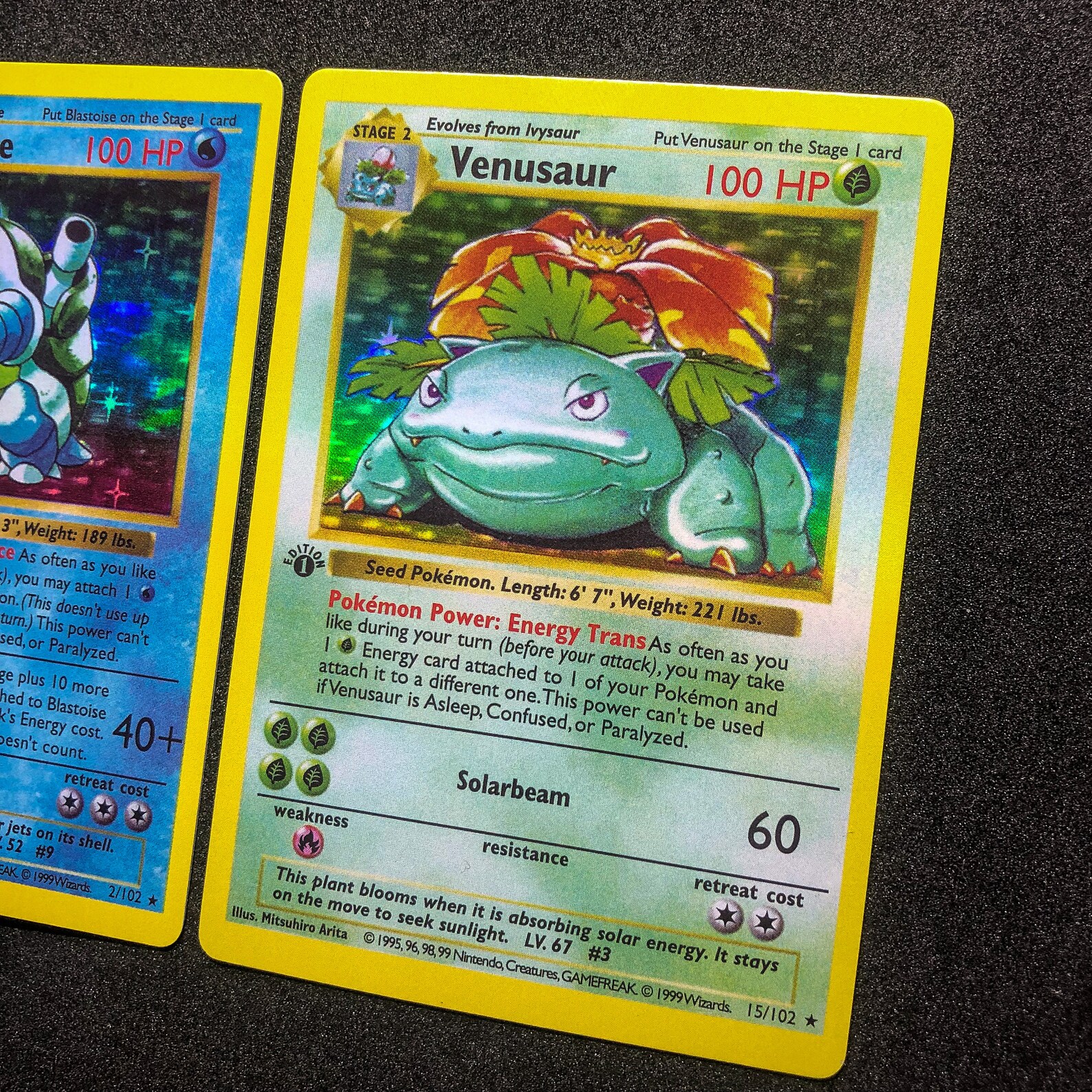 Holo Charizard Blastoise Venusaur Trio Base Set 1st Edition Etsy