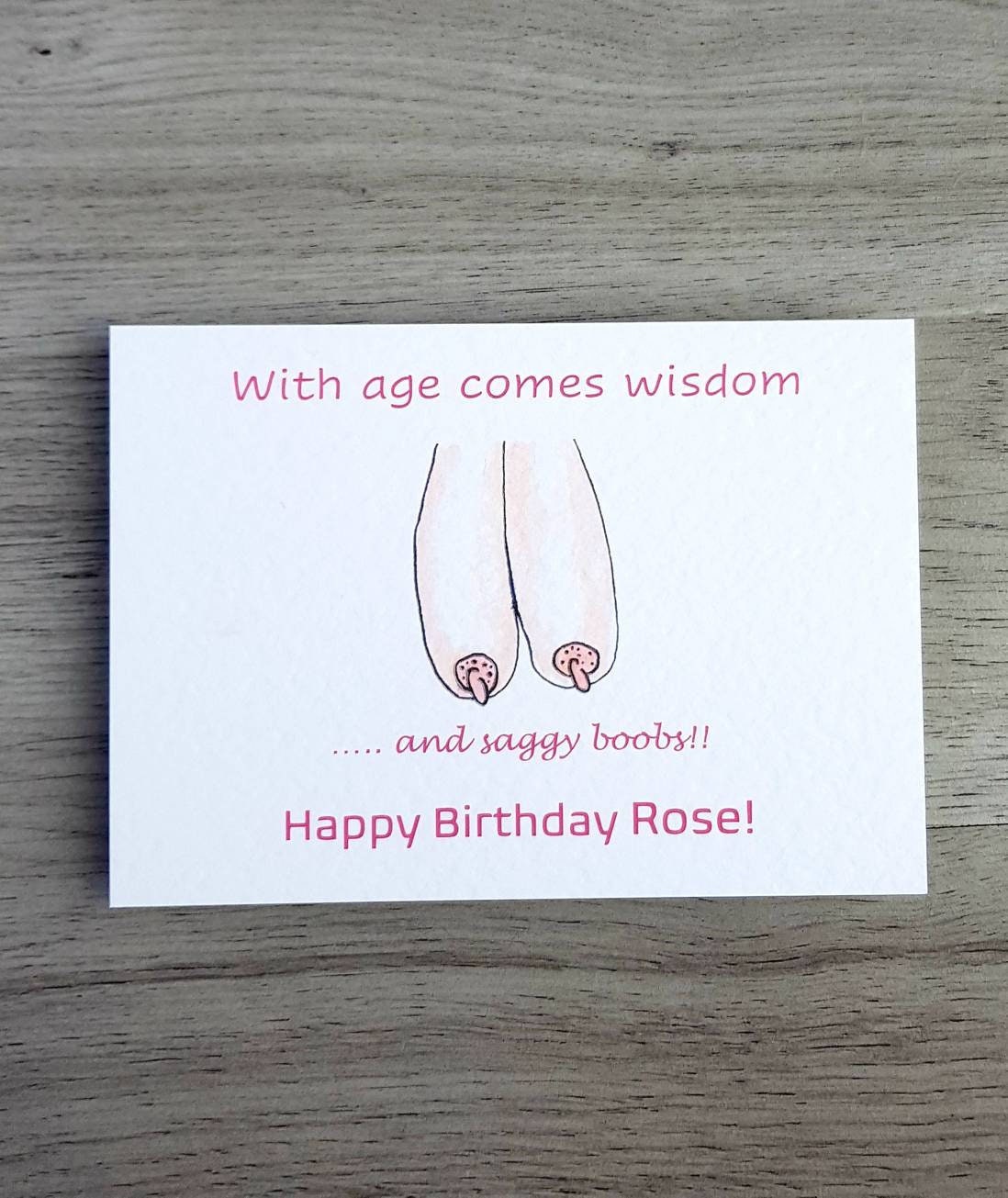 Saggy Boobs Happy Birthday Card