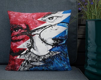 Jerry Garcia pillow, grateful dead pillow, Rock star pillow, Art pillow, Makes a great gift, Bedroom Decor, Living Room, Pillow