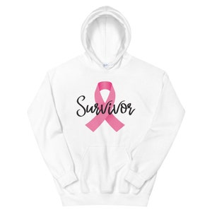 Survivante du ruban rose du cancer du sein – Sweat à capuche unisexe