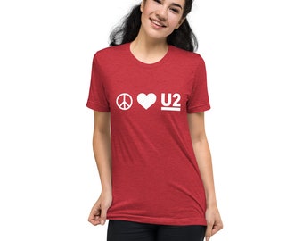 Peace, Love & U2 – Short sleeve t-shirt