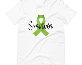 Lymphoma Cancer Survivor Ribbon – Short-Sleeve Unisex T-Shirt