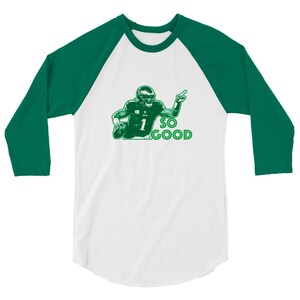 Hurts so good, philly philly, fly eagles fly 3/4 sleeve raglan shirt