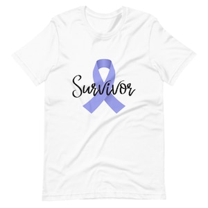 Esophageal & Stomach Cancer Survivor Ribbon – Short-Sleeve Unisex T-Shirt