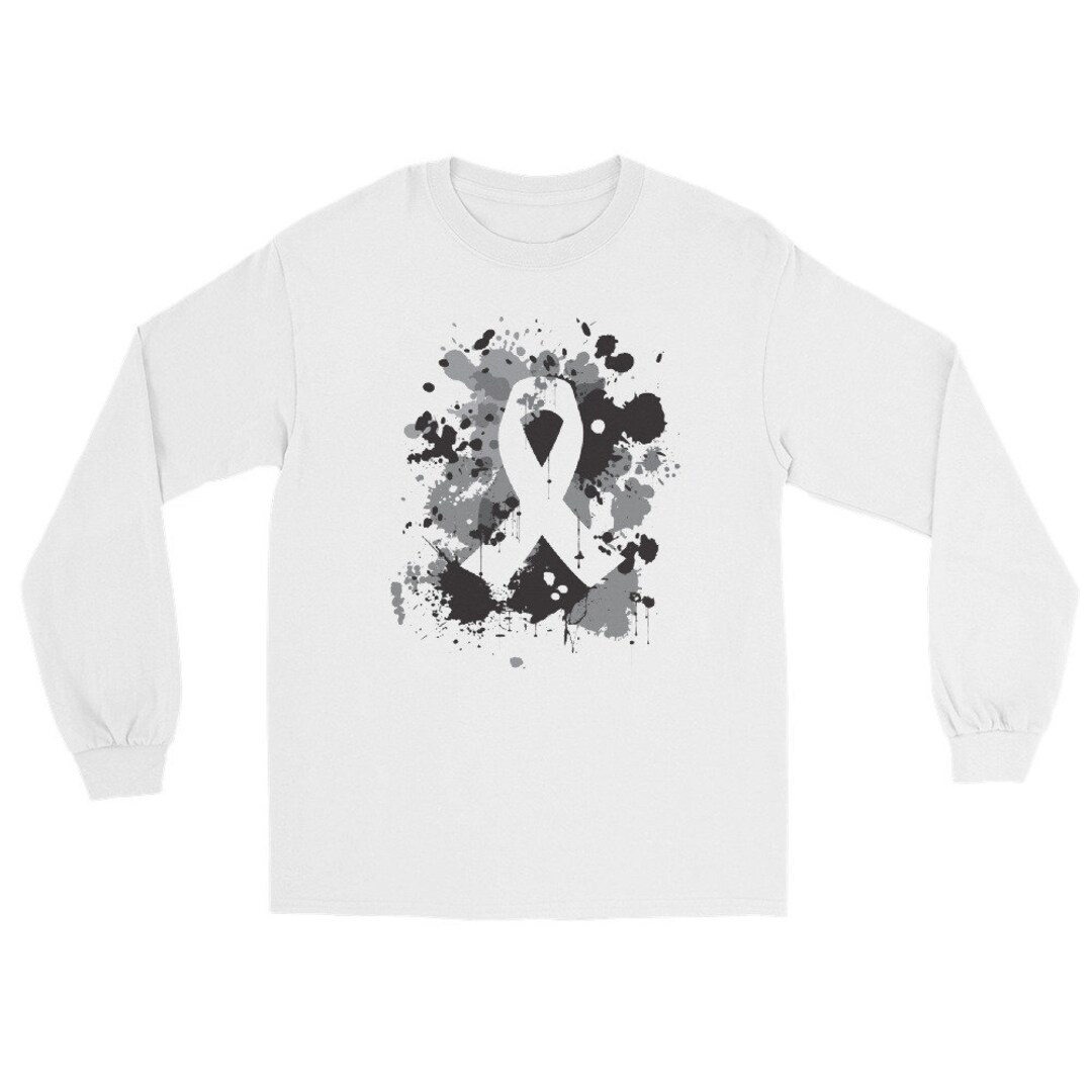 Melanoma Cancer Ribbon Splat – Men’s Long Sleeve Shirt - Etsy