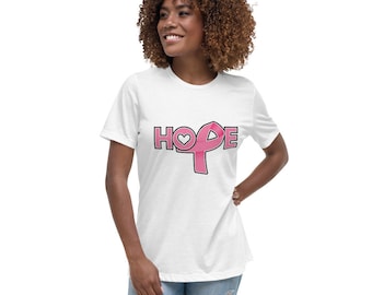 Hope Cancer awareness Ribbon – Women's Relaxed T-Shirt