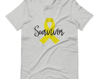 Sarcoma Bone Cancer Survivor Ribbon – Short-Sleeve Unisex T-Shirt
