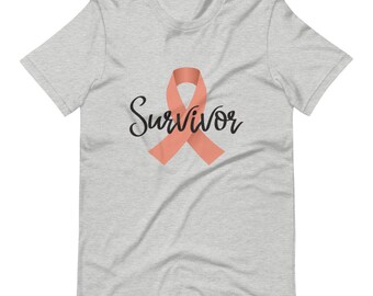 Uterine Cancer Survivor Ribbon – Short-Sleeve Unisex T-Shirt