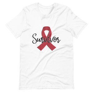 Uterine Multiple Myeloma Survivor Ribbon – Short-Sleeve Unisex T-Shirt