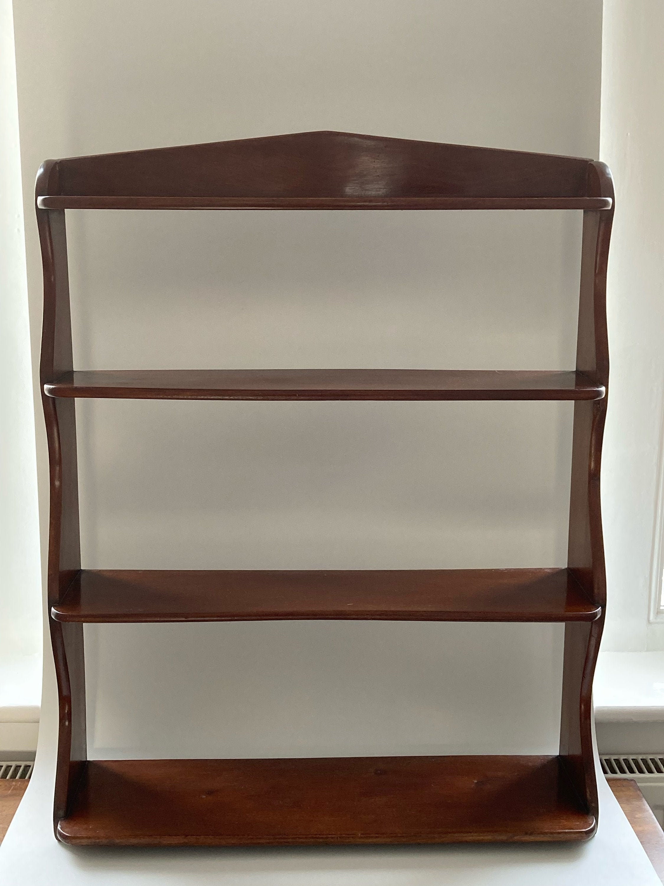 Antique Mahogany Hanging Book Shelves Etsy Ireland