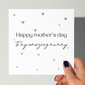 Carte de fête des mères à ma maman, carte pour maman, carte de coeur pour maman pour la fête des mères.