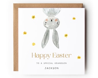 Personalised Easter Card: Easter Bunny Design