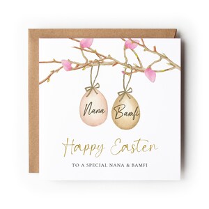 Personalised Easter Family Card, Special Family Card, Card with Names, Easter Egg Card, Personalised Easter, Card for Family at Easter. image 4