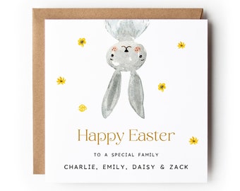 Personalised Easter Card For Special Family, Card for Special Couple, Easter Card for Family, Easter Card for Parents, Easter Gift.