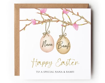 Personalised Easter Card, Grandparents Easter Card, Nan, Nana, Grandma, Granddad, Gramps,