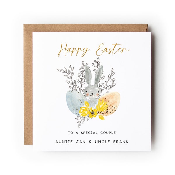 Personalised Easter Card For Special Family, Card for Special Couple, Easter Card for Family, Easter Card for Parents, Easter Gift.
