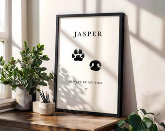 Impresión conmemorativa personalizada para perro, recuerdo con huella de pata