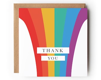 Thanks Rainbow Card, Thank You Card, Rainbow Card