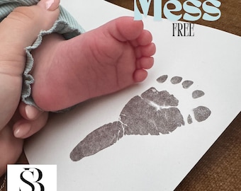 Kit de huellas de manos y pies de bebé, impresiones sin tinta limpias y seguras, juego de recuerdo perfecto para las primeras impresiones, regalo para bebé nuevo, regalo para baby shower.