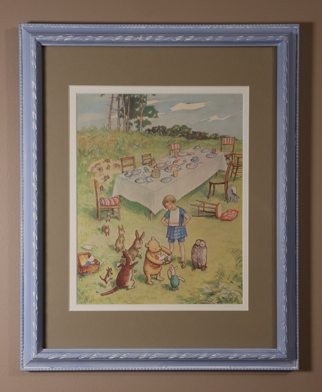 Vintage Winniethepooh Framed Art Etsy Denmark
