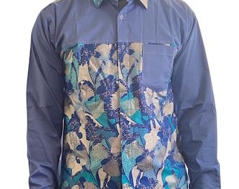 Men's Ankara Long Sleeve Shirt | African Print Fashion