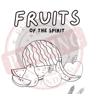 Fruit of the Spirit Coloring Pages | Christian Kids Printable | Bible Activity | Sunday School Craft | Galatians 5:22-23 | Instant Download