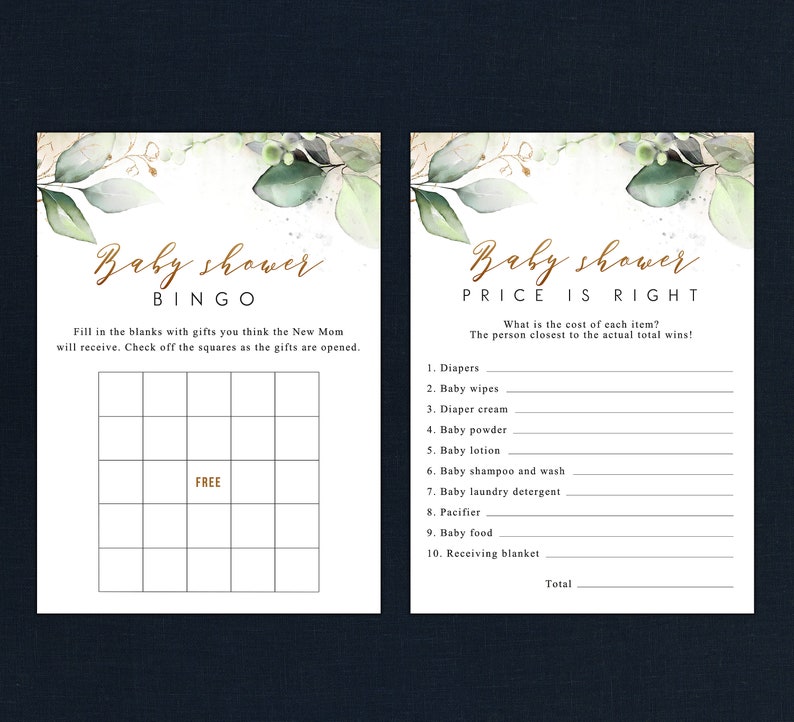 Baby shower games virtual baby shower games for zoom digital Etsy