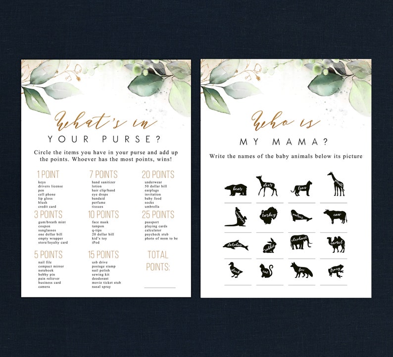 Baby shower games virtual baby shower games for zoom digital Etsy